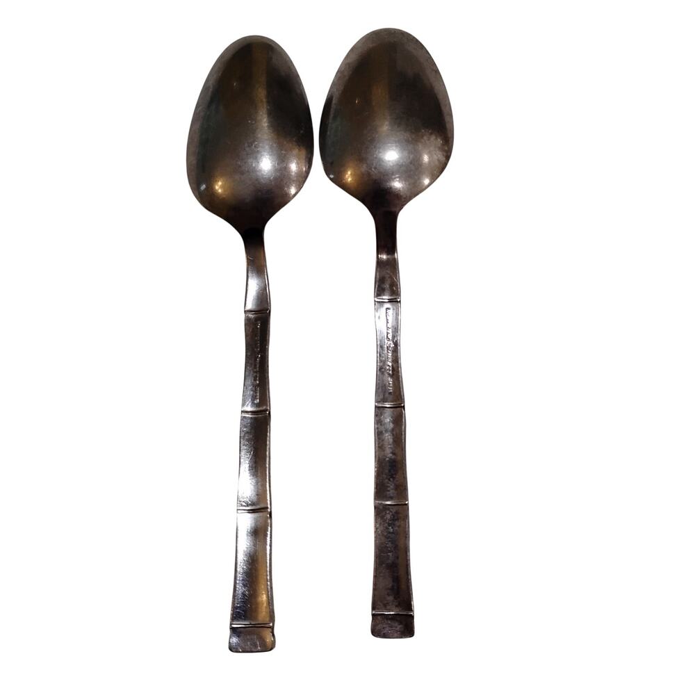 VTG Northland Japan  Replacement Bamboo Stainless Flatware Set of 2 Tablespoons